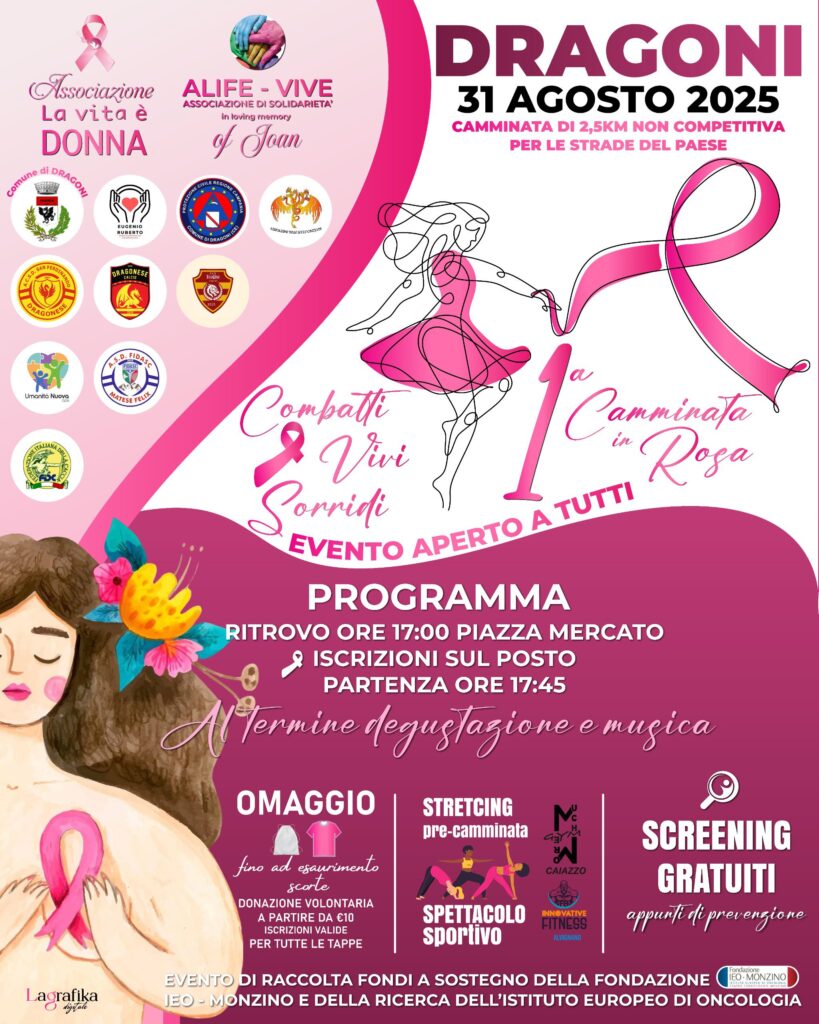 camminata in rosa 31 agosto 2025
